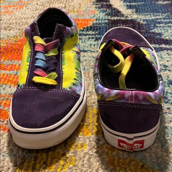 vans doheny women's skate shoes tie dye